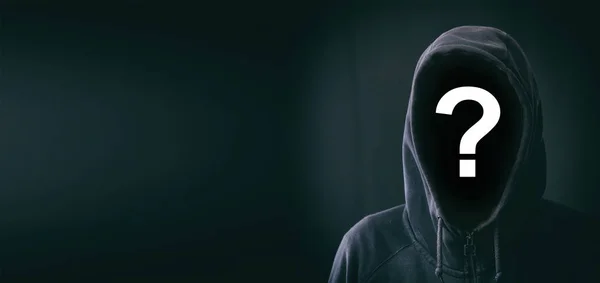 Hooded man on black background — Stock Photo, Image