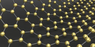 Molekülleri bağlı. 3D çizim