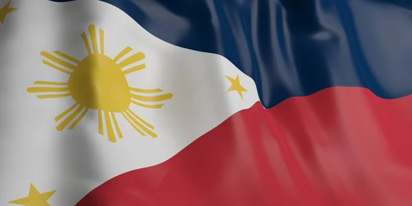 Bandeira das Filipinas. ilustração 3d — Fotografia de Stock