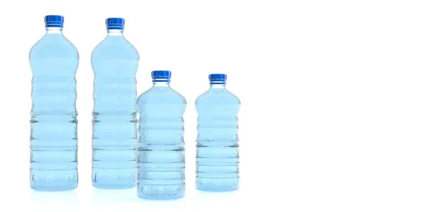 Bottles of mineral water. 3d illustration — Stock Photo, Image