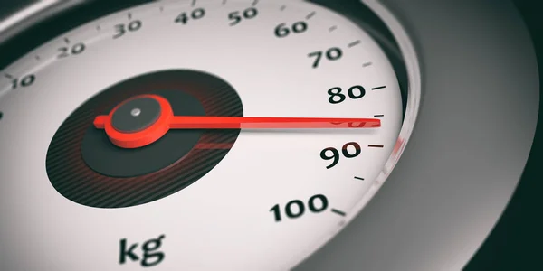 Prędkościomierz - wskaźnik masy ciała. ilustracja 3D — Zdjęcie stockowe