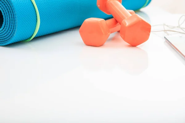 Fitness equipment on white background — Stock Photo, Image
