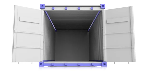 Container auf weißem Hintergrund. 3D-Illustration — Stockfoto