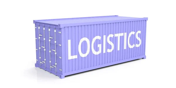 Container on white background. 3d illustration — Stock Photo, Image