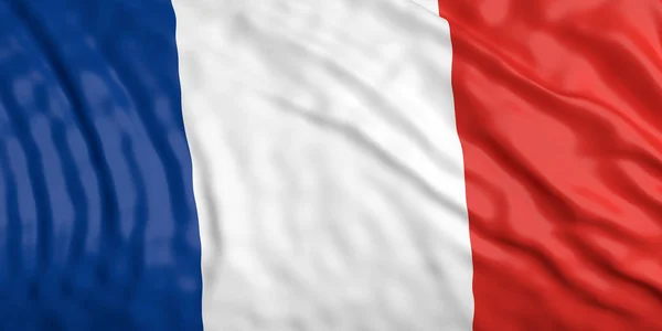 Waiving France flag. 3d illustration — Stock Photo, Image