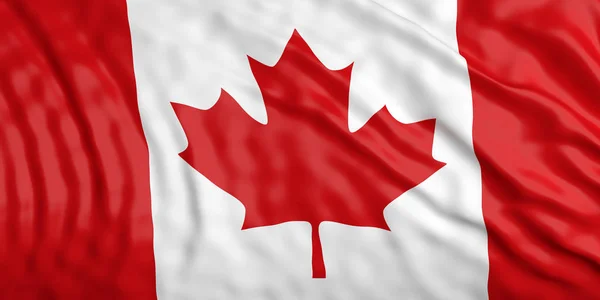 Waiving Canada flag. 3d illustration