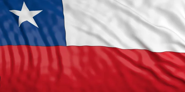 Waiving Chile flag. 3d illustration — Stock Photo, Image