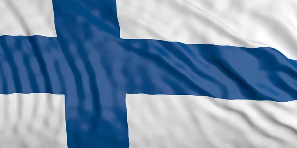Renunciando a la bandera de Finlandia. ilustración 3d —  Fotos de Stock