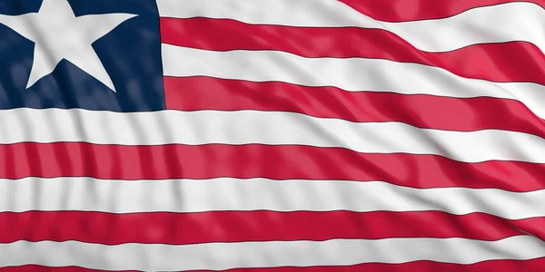 Waiving Liberia flag. 3d illustration — Stock Photo, Image