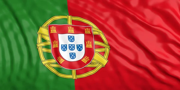 Renúncia à bandeira de Portugal. ilustração 3d — Fotografia de Stock
