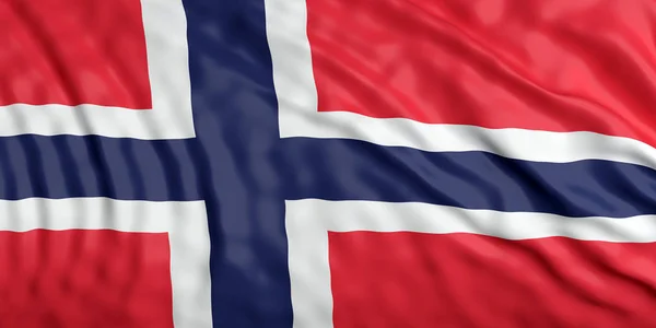 Waiving Norway flag. 3d illustration — Stock Photo, Image