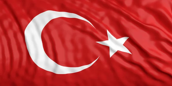 Upuštění od Turecka vlajky. 3D obrázek — Stock fotografie