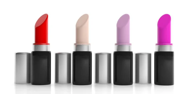 Lipsticks on white background. 3d illustration — Stock Photo, Image