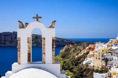 santorini, Yunanistan çan kulesinde