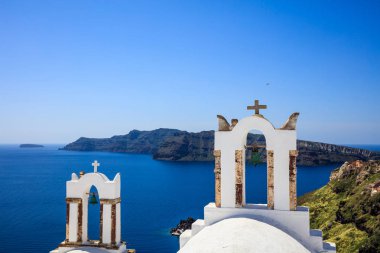santorini, Yunanistan çan kulesinde