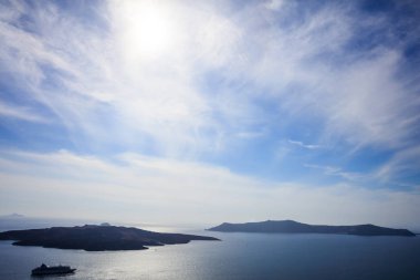Nea kami Adası Santorini Yunanistan yakınındaki