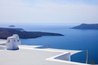 Santorini, Yunanistan badanalı çatılar