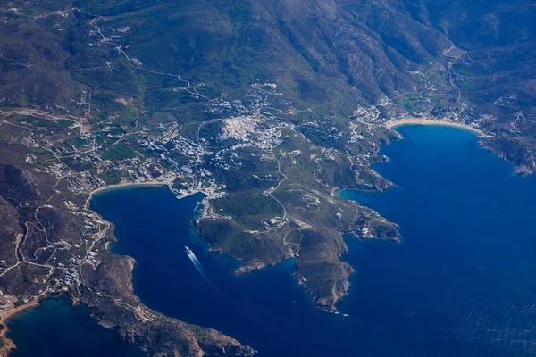 Ios 岛-希腊的鸟瞰图 — 图库照片
