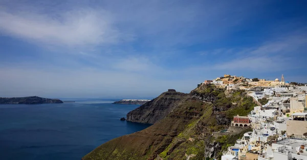 Фіра, Греція - Кальдера над Егейським морем — стокове фото