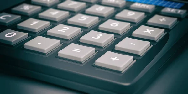 Черный калькулятор — стоковое фото
