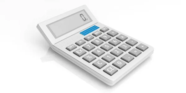 Calculadora sobre fundo branco. ilustração 3d — Fotografia de Stock