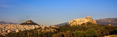 Panoramik Akropolis ve Lycabettus - Atina, Yunanistan