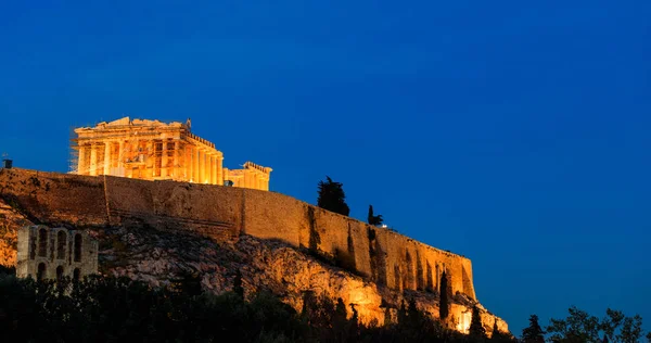 Parthenon op de Akropolis van Athene, Griekenland — Stockfoto