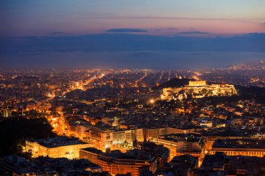 Atina, Yunanistan, gece