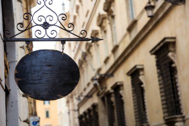 Rome, İtalya - tabela eski şehirde