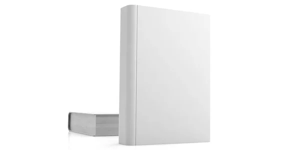白色背景上的空白书模板。3d 图 — 图库照片