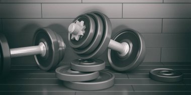 Dambıl yere - fayans arka plan. 3D çizim