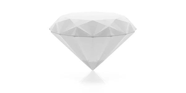 Diamante isolato su bianco. Illustrazione 3d — Foto Stock