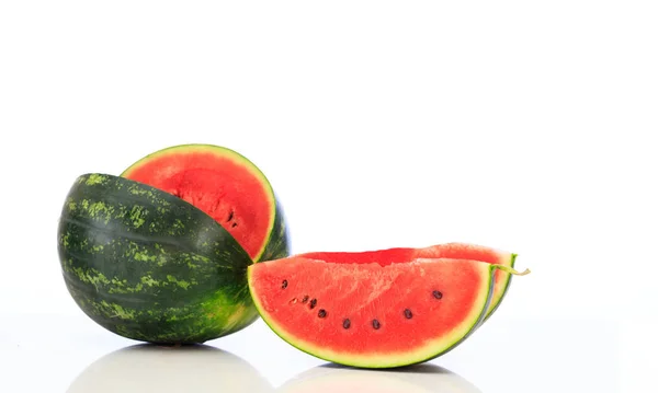 Sliced watermelon isolated on white background — Stock Photo, Image