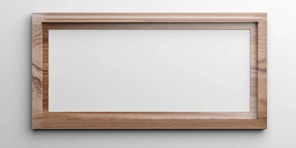 Marco marrón sobre fondo blanco. ilustración 3d — Foto de Stock