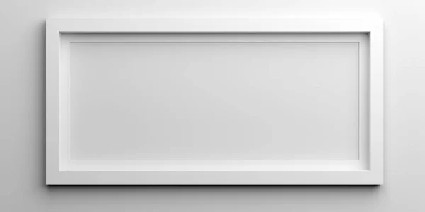 Біла рамка на білому тлі. 3d ілюстрація — стокове фото
