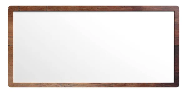 Marco marrón sobre fondo blanco. ilustración 3d —  Fotos de Stock
