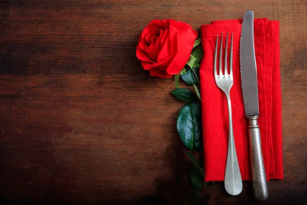 Valentinstag Tisch decken — Stockfoto