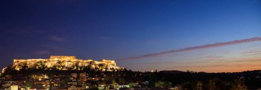 Atina, Yunanistan. Akropolis rock ve Plaka