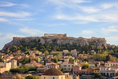Atina, Yunanistan. Akropolis rock ve Monastiraki