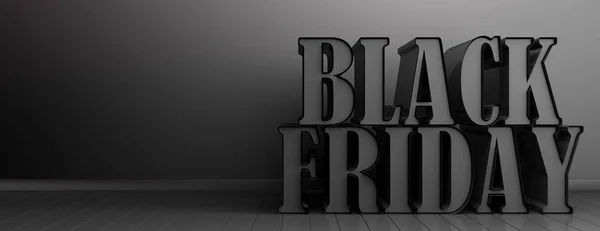 Il concetto del Black Friday. Illustrazione 3d — Foto Stock