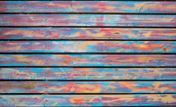 다채로운 파란색 나무 판자 질감, 배경 — 스톡 사진