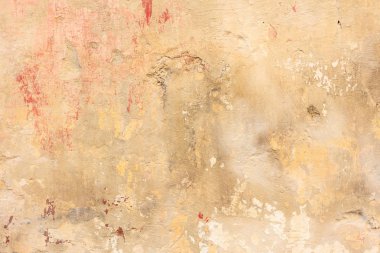 Sarı boyalı duvar arka plan kısmen soluk, yıpranmış