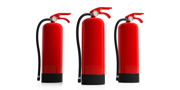 Brandsläckare isolerad på vit bakgrund. 3D illustration — Stockfoto