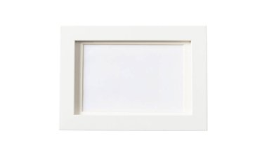 Beyaz arka plan üzerinde izole beyaz boş çerçeve