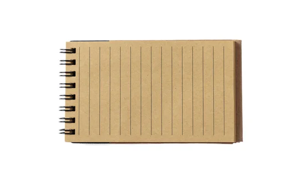 Kraft kağıt ve beyaz arka plan, metin, en iyi görünüm için yer üzerinde izole Ciltçi ile not etmek — Stok fotoğraf