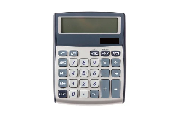 Calculadora com tela em branco isolada no fundo branco — Fotografia de Stock