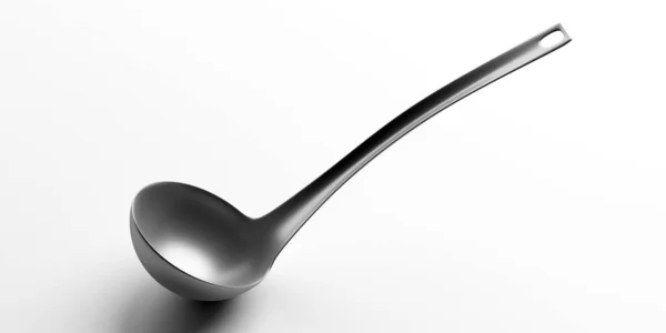 Kitchen soup ladle isolated against white background, 3d illustration — Stock Photo, Image