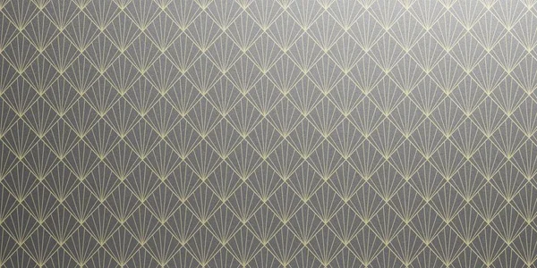 Geometrische Behang patroon in grijs zwart en gele kleur. Naadloze achtergrond, glanzende textuur. 3d illustratie — Stockfoto