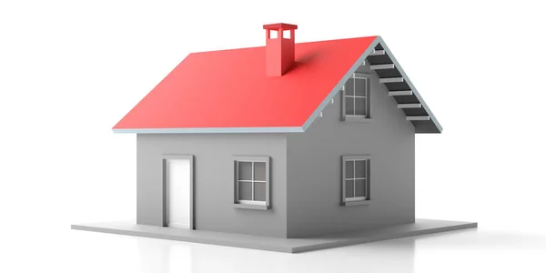 House miniature isolated against white background. 3d illustration — Stock Photo, Image