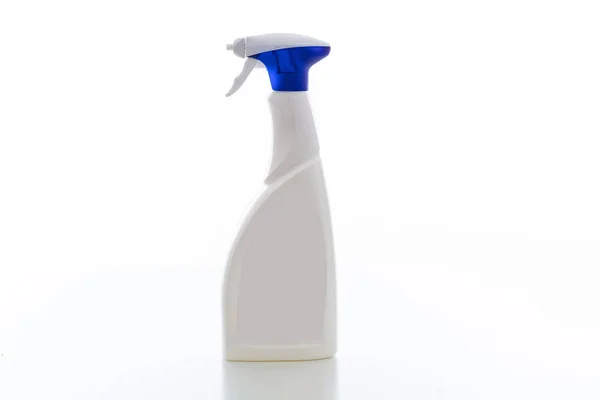 Butelka z proszkiem czyszczącym izolowana na białym tle. — Zdjęcie stockowe